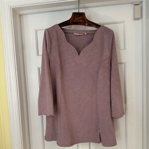 Soft Surroundings faux suede lilac top